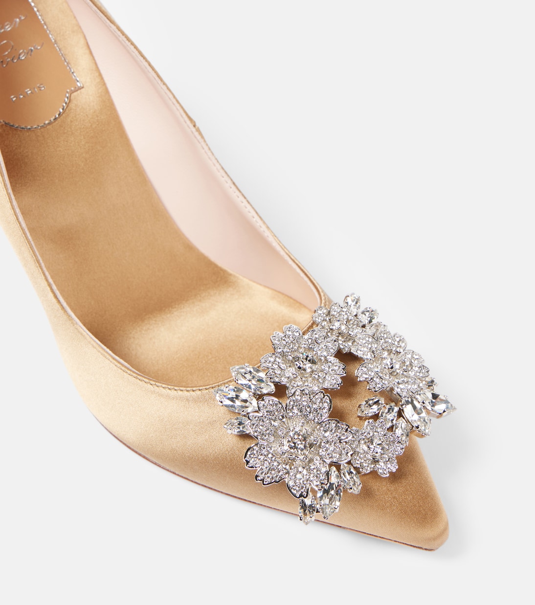 Efflorescence 85 embellished satin pumps | Roger Vivier