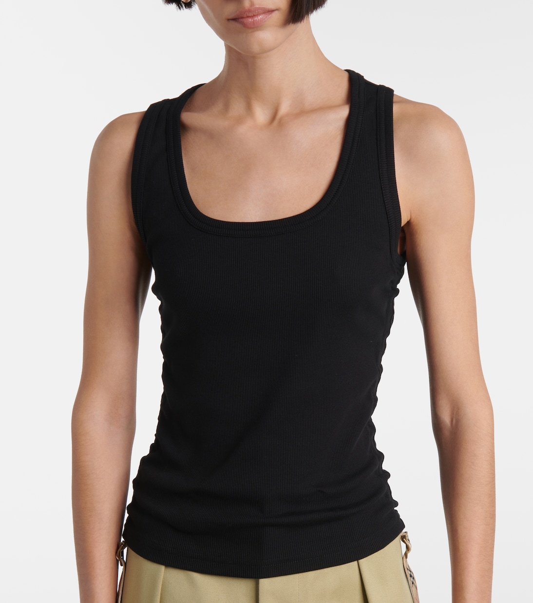 Top en mezcla de algodón fruncido | Burberry