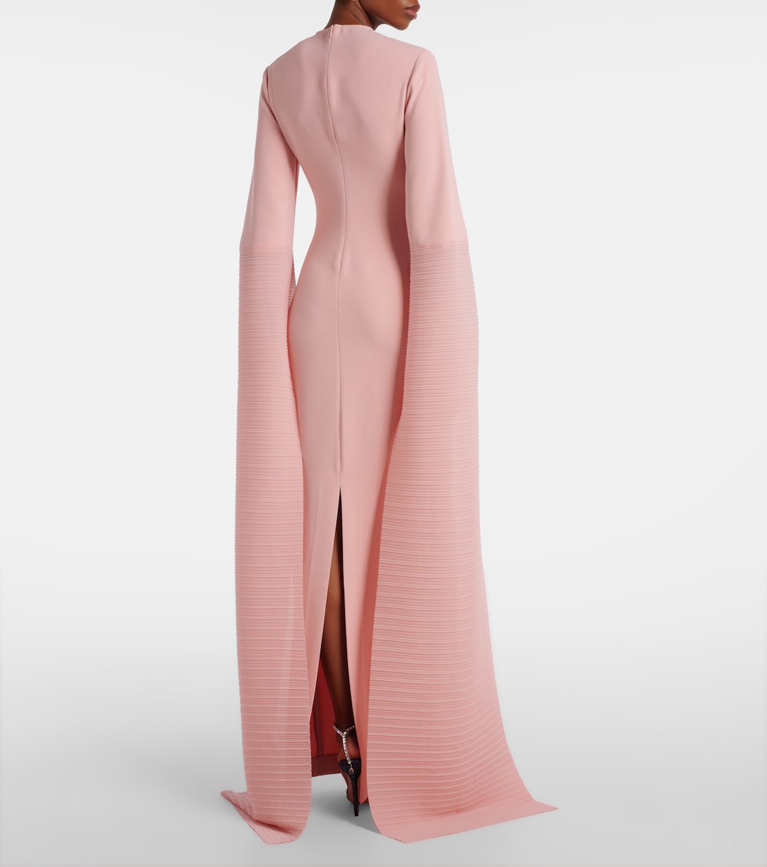 Robe longue Naomi en crêpe | Solace London