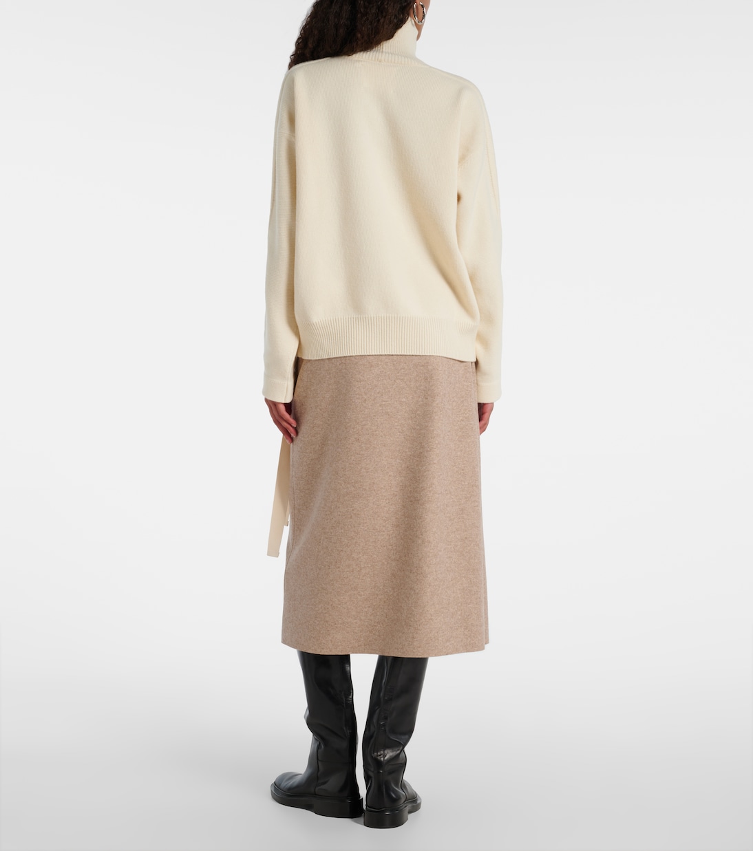 Wool and cotton-blend turtleneck sweater | Jil Sander