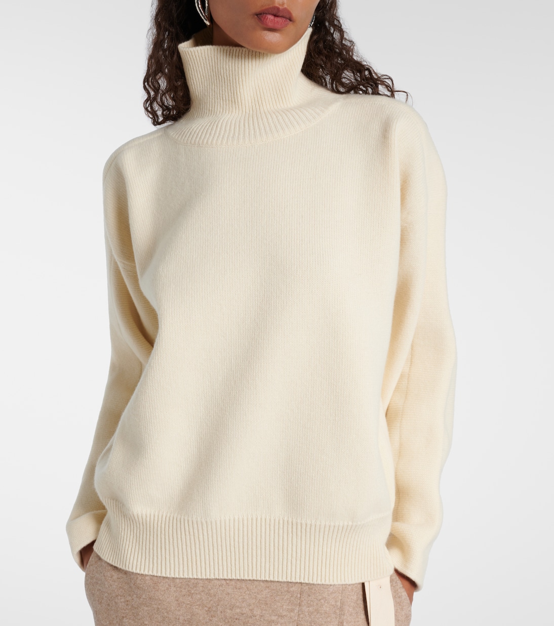 Wool and cotton-blend turtleneck sweater | Jil Sander