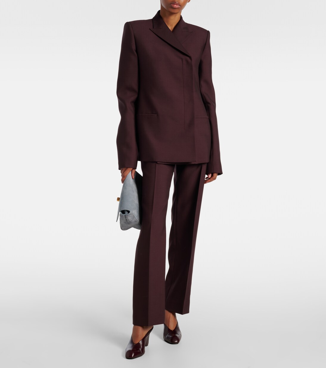 Callen wool and silk straight pants | Khaite