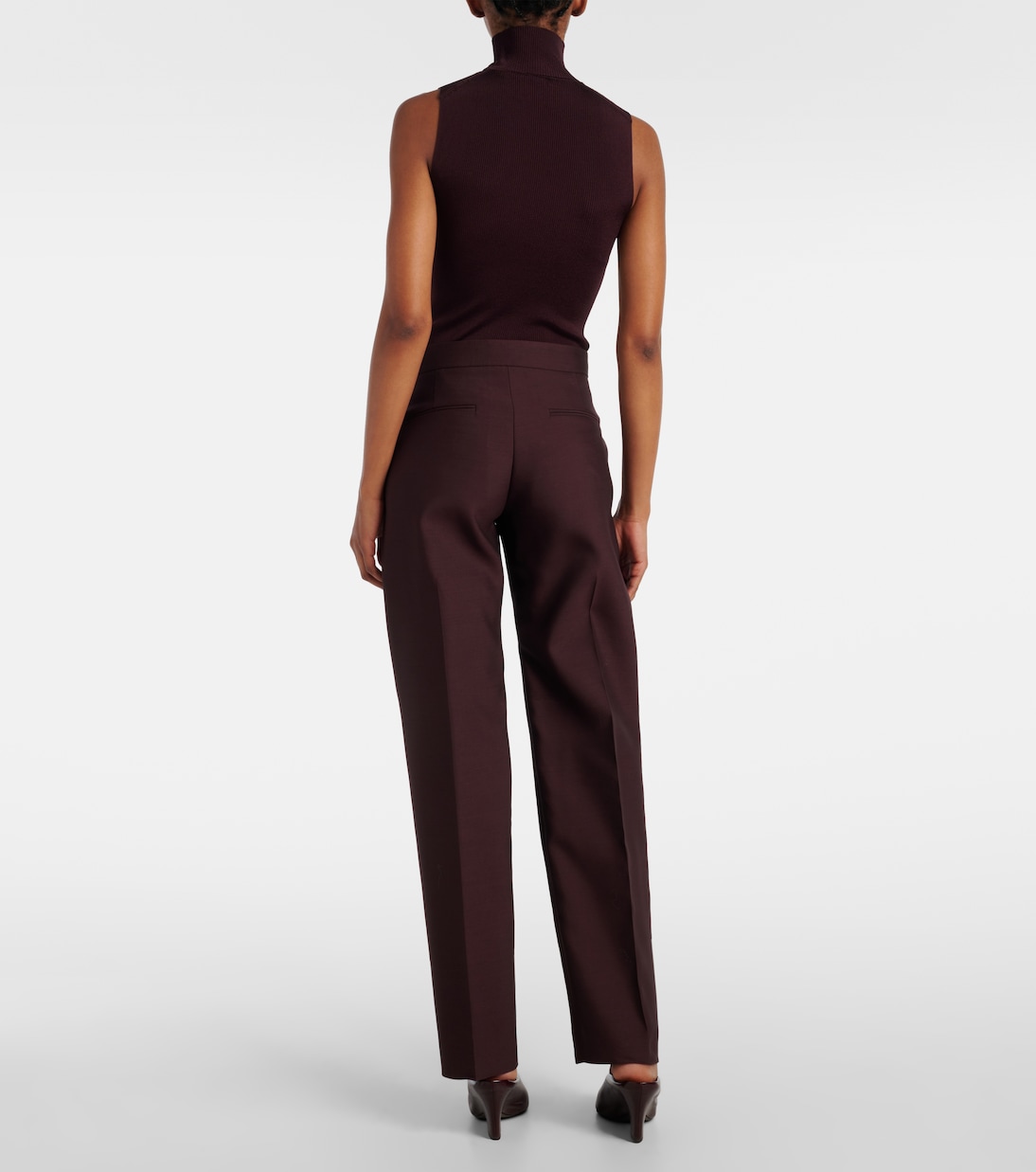 Callen wool and silk straight pants | Khaite