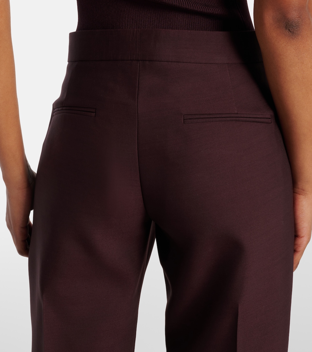 Callen wool and silk straight pants | Khaite