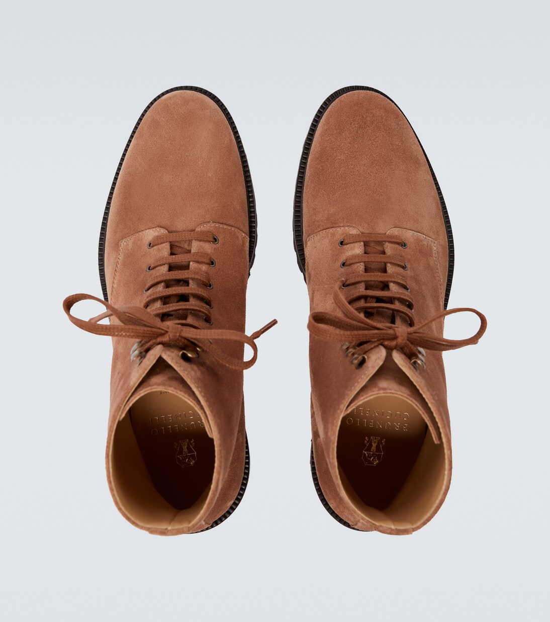 Botines con cordones de ante | Brunello Cucinelli