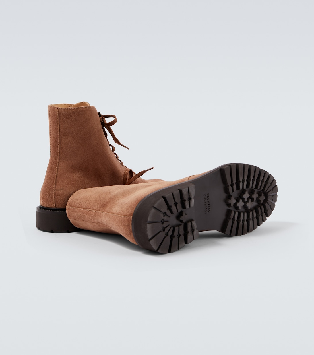 Botines con cordones de ante | Brunello Cucinelli