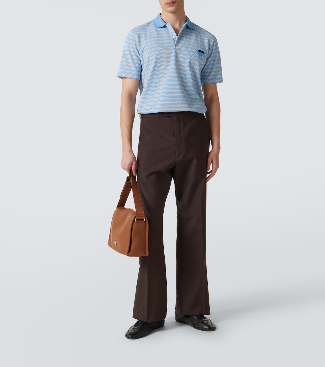 Polo de algodón a rayas | Prada
