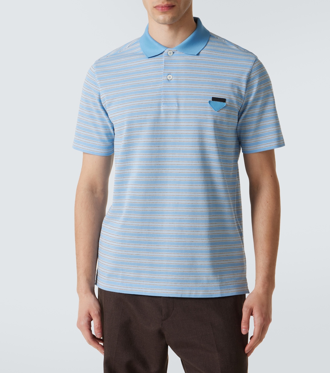Polo de algodón a rayas | Prada