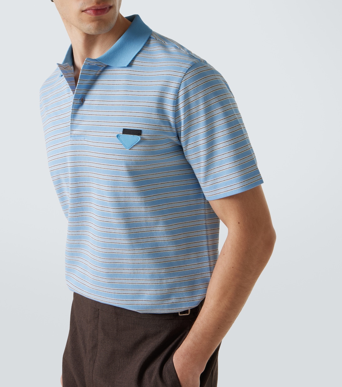 Polo de algodón a rayas | Prada