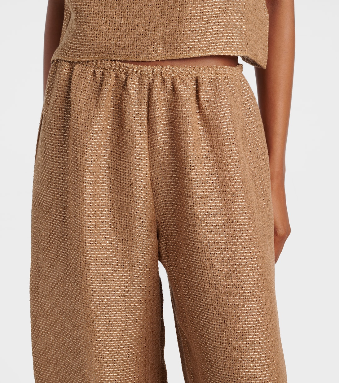 Pantalon ample Stella en lin mélangé à sequins | Leset