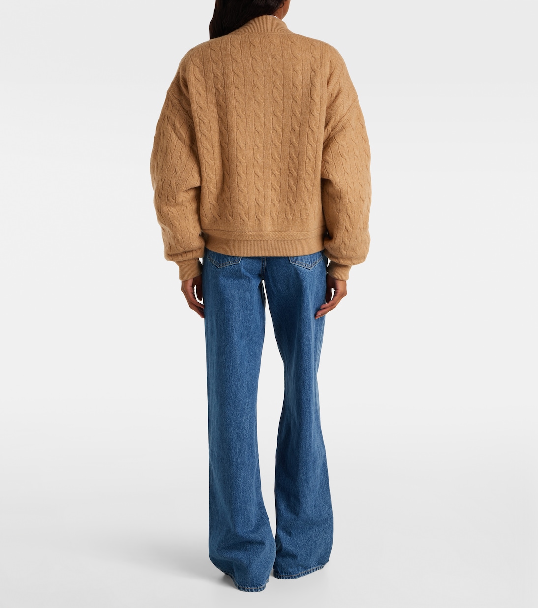 Cable-knit wool and cashmere bomber jacket | Polo Ralph Lauren