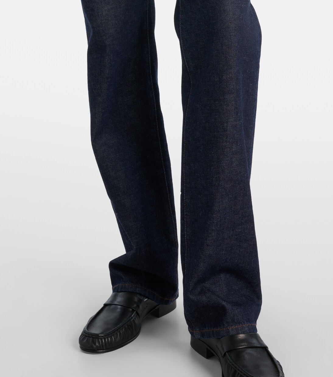 Carlyl mid-rise straight jeans | The Row