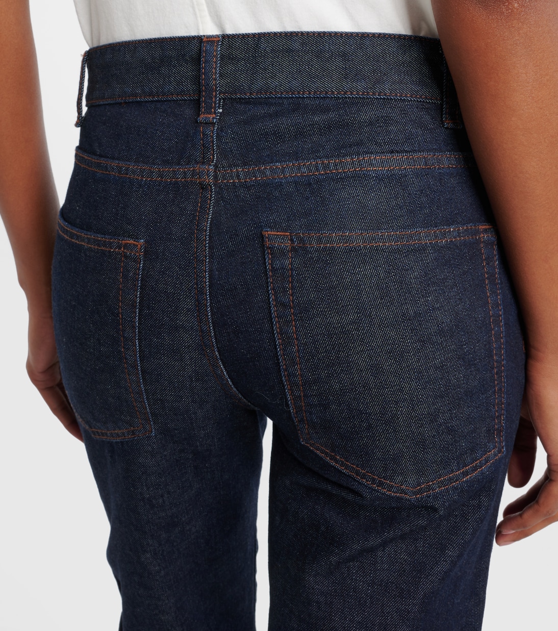 Carlyl mid-rise straight jeans | The Row