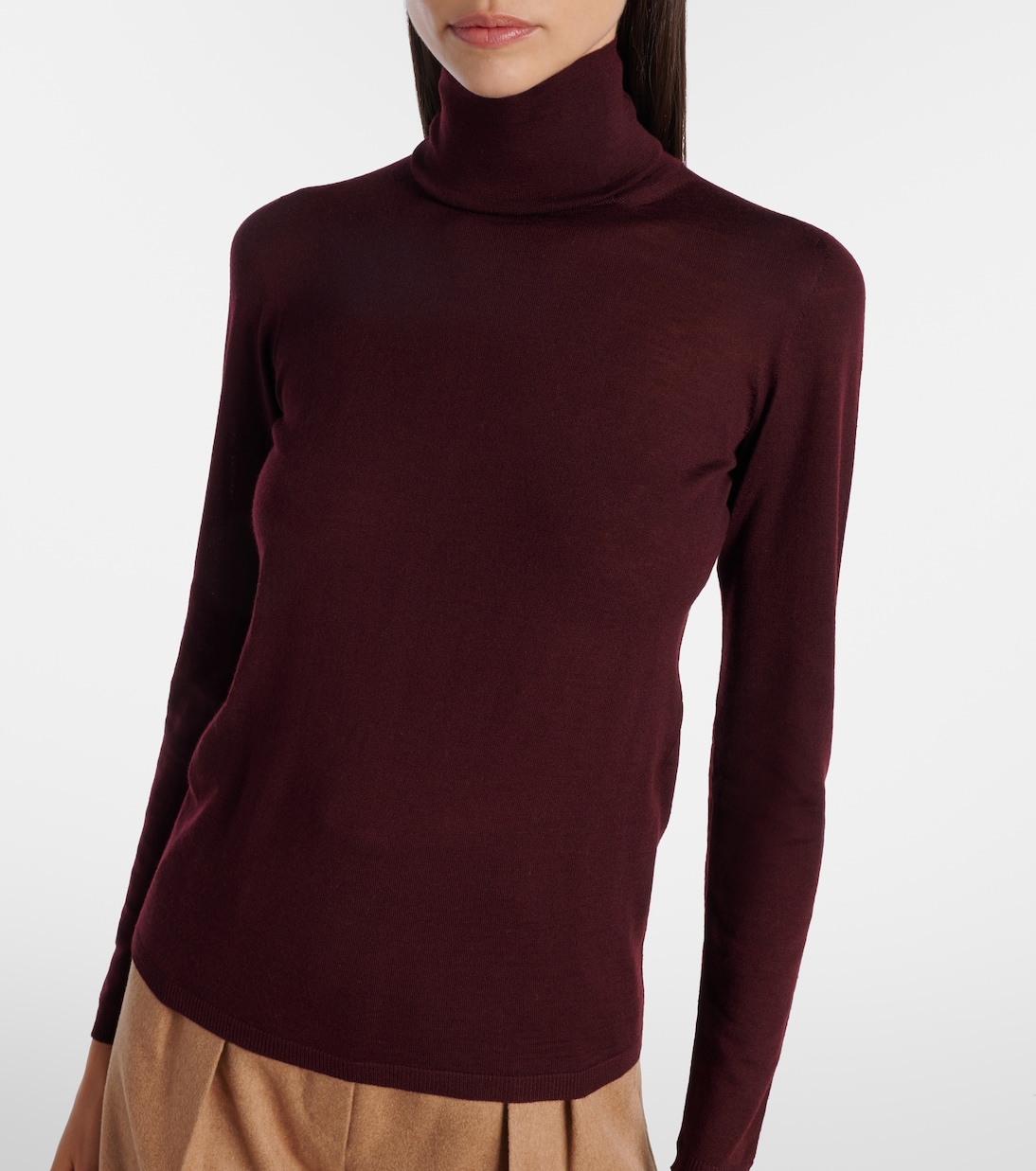 Saluto virgin wool turtleneck sweater | Max Mara