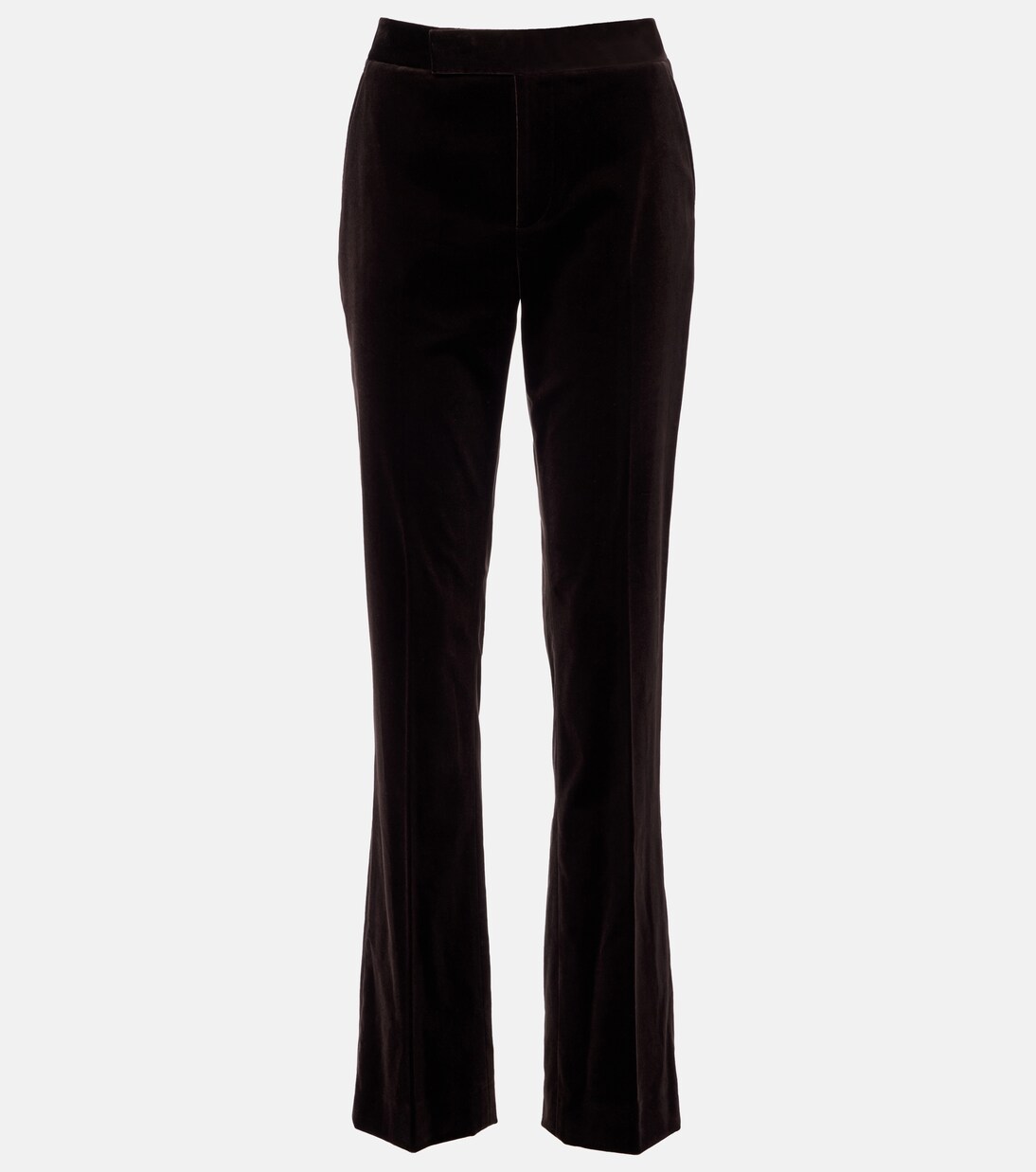 Cotton-blend velvet straight pants | Ralph Lauren Collection