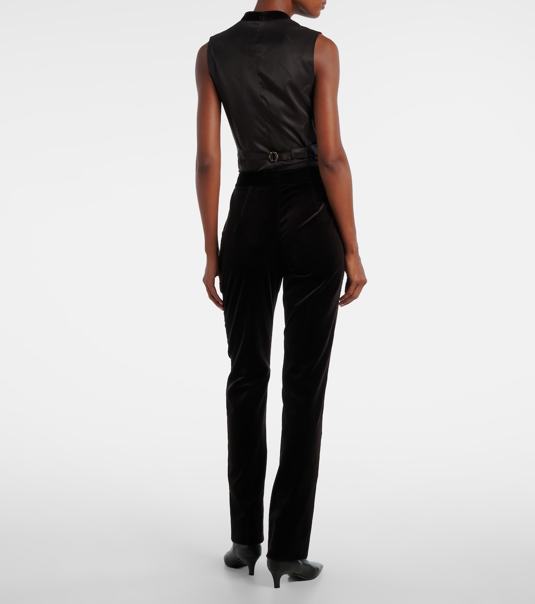 Cotton-blend velvet straight pants | Ralph Lauren Collection