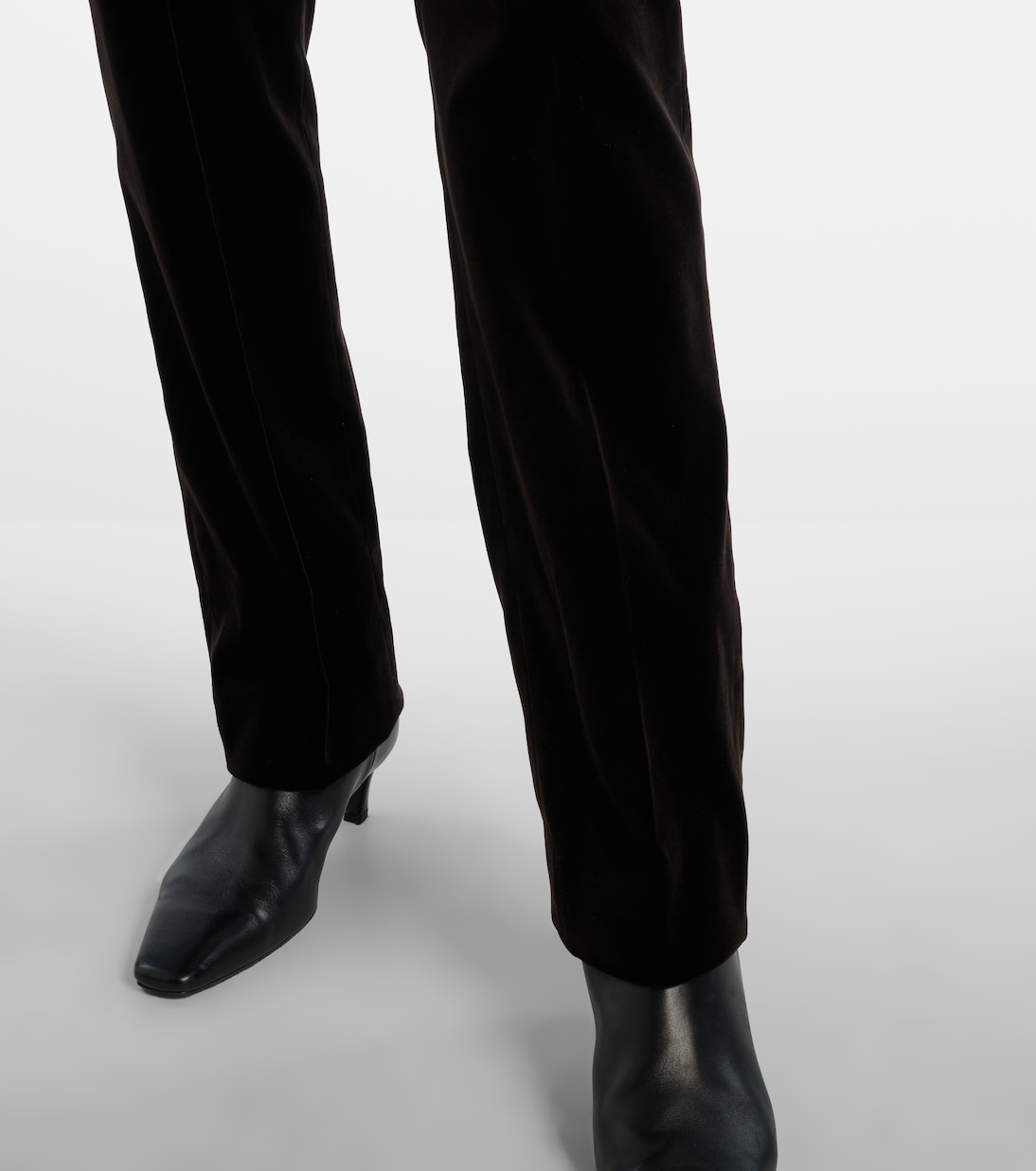 Cotton-blend velvet straight pants | Ralph Lauren Collection