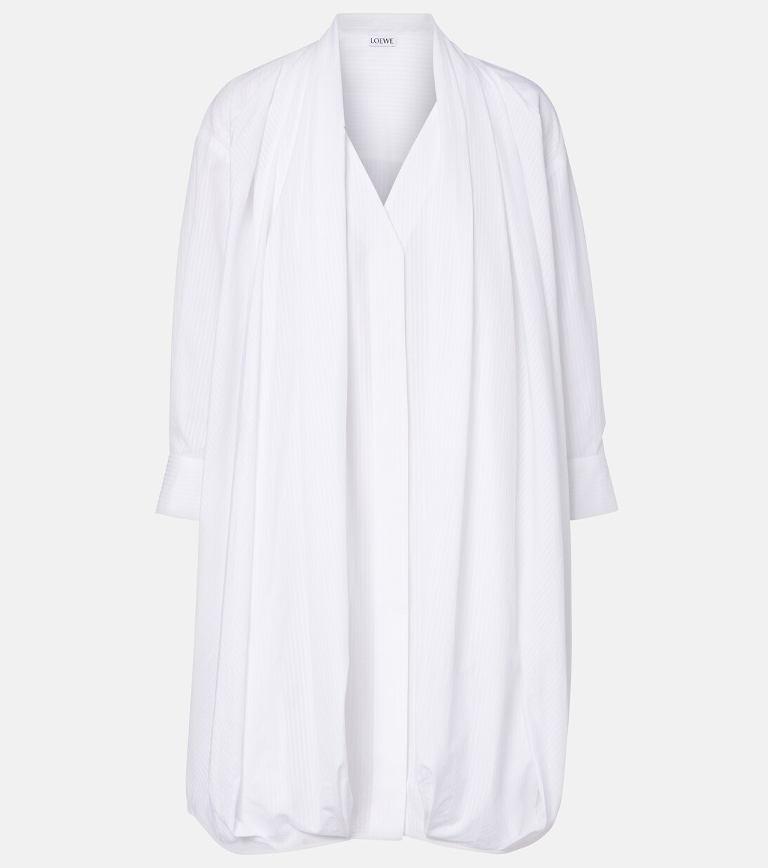 Draped cotton poplin shirt dress | Loewe