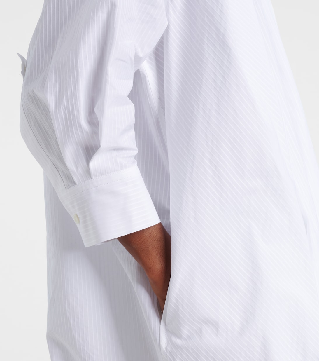 Draped cotton poplin shirt dress | Loewe