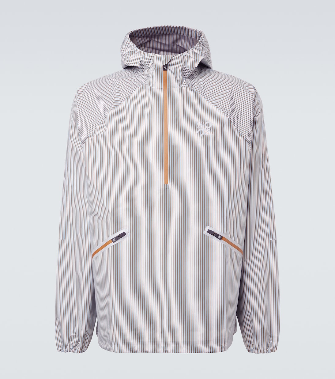 x On striped technical jacket  | Loewe