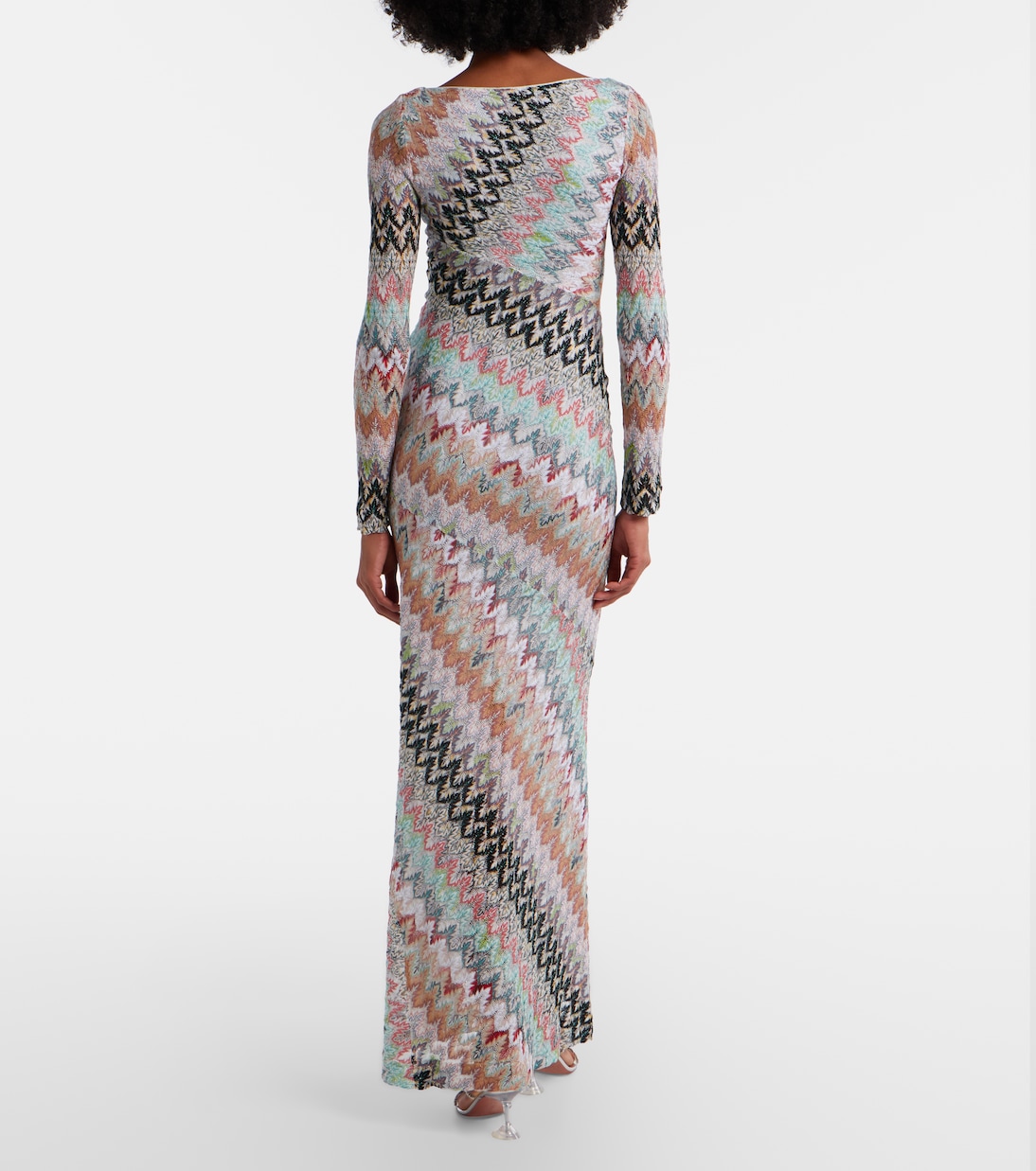 Zigzag lamé maxi dress | Missoni