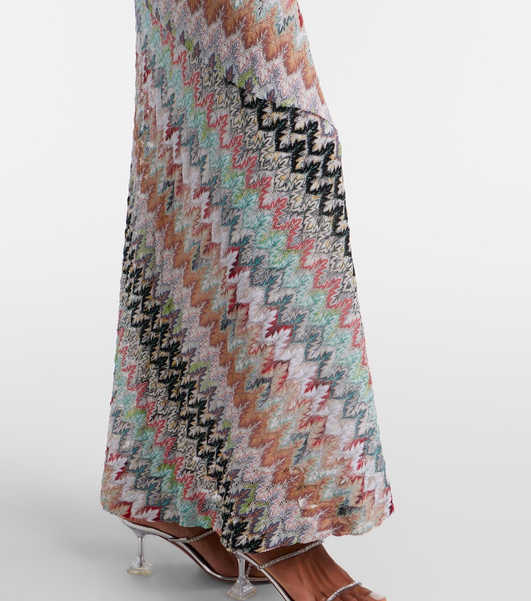 Zigzag lamé maxi dress | Missoni