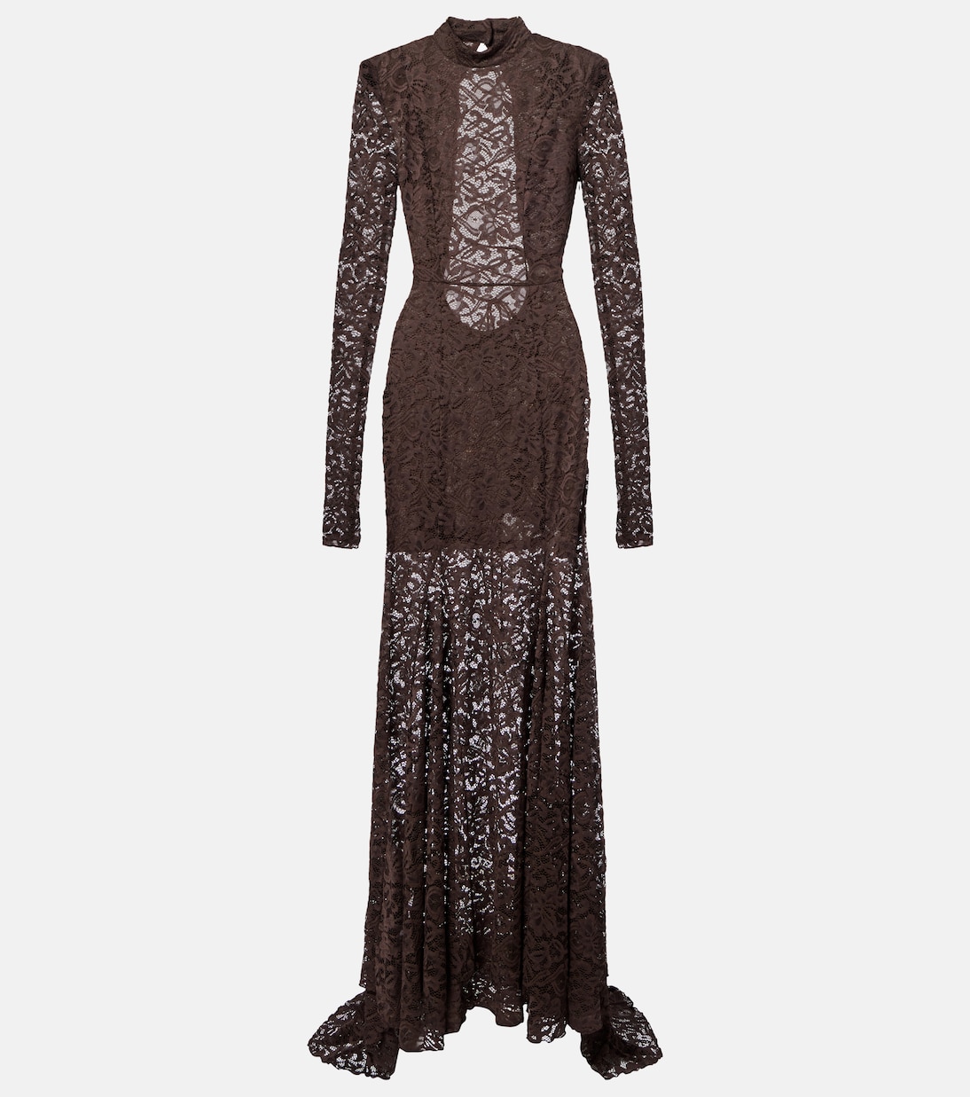 Open-back floral lace  gown | Rotate