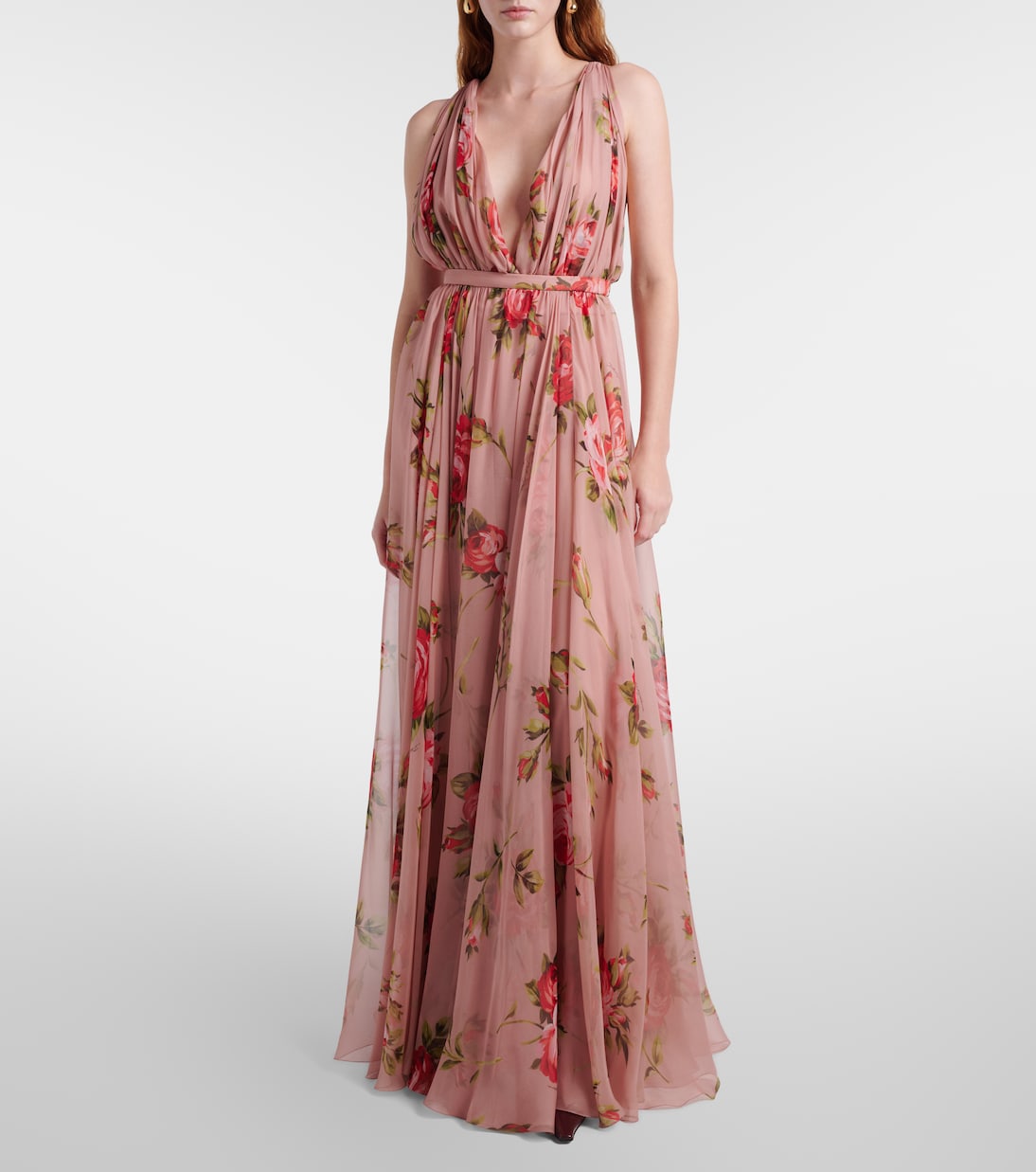 Floral silk chiffon gown | Dolce&Gabbana