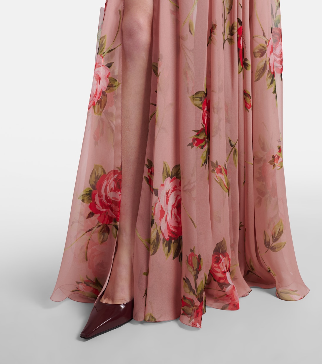 Floral silk chiffon gown | Dolce&Gabbana