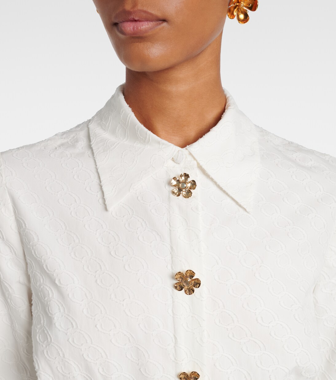 Belted cotton poplin shirt dress | Oscar de la Renta
