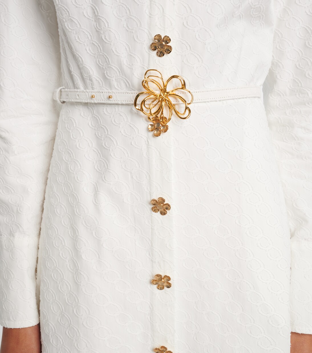 Belted cotton poplin shirt dress | Oscar de la Renta