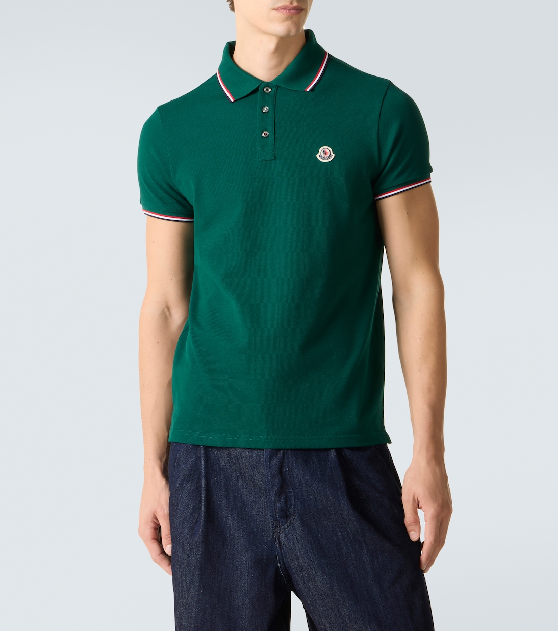 Logo cotton piqué polo shirt | Moncler