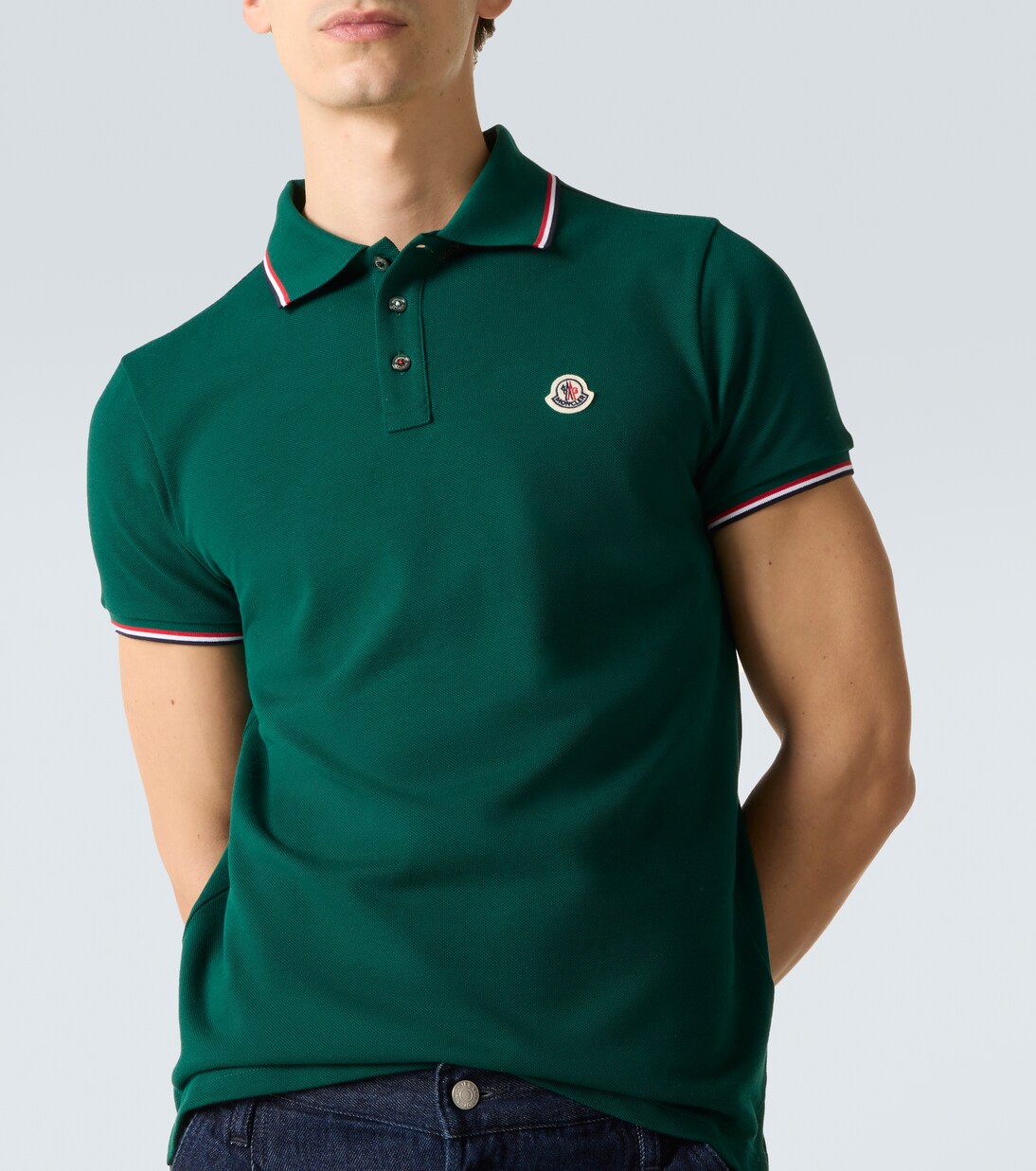 Logo cotton piqué polo shirt | Moncler