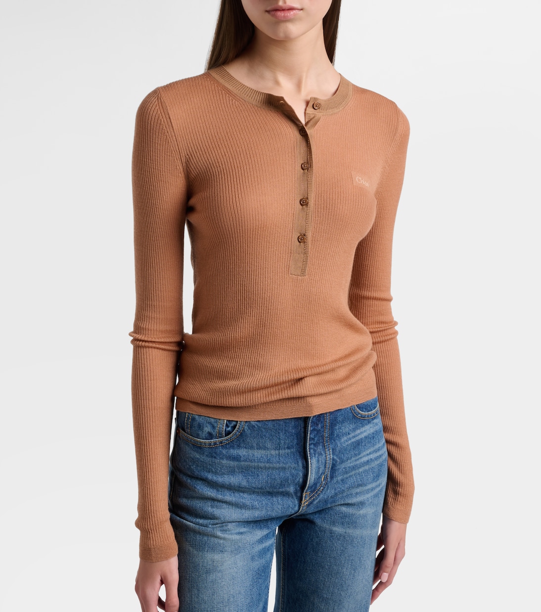 Wool Henley shirt | Chloé