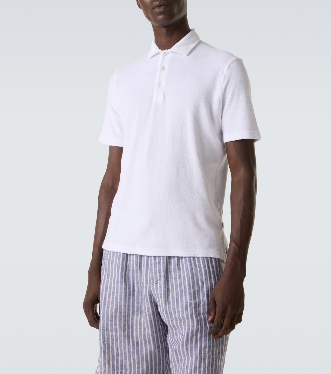 Mondial cotton terry polo shirt | Fedeli