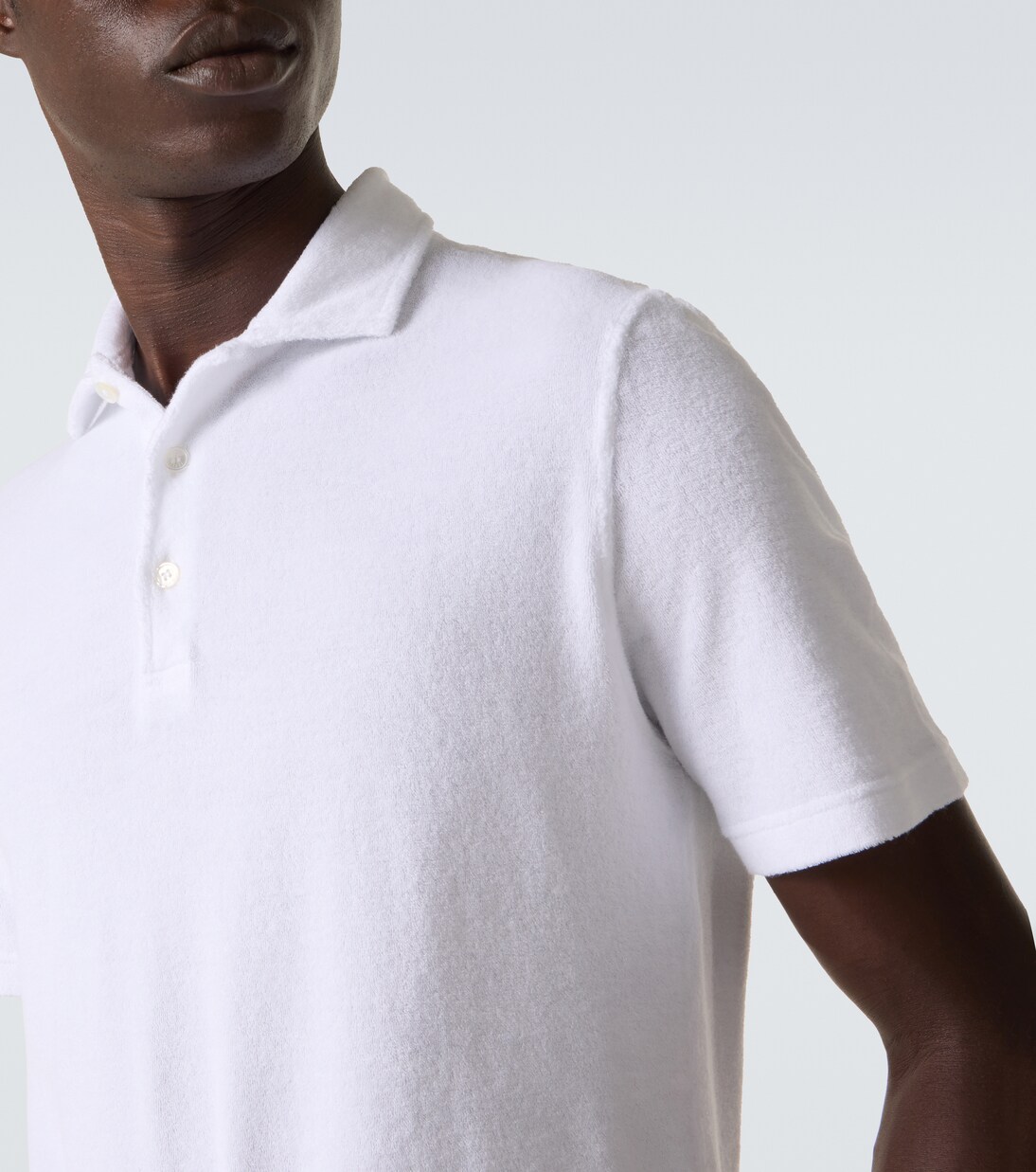 Mondial cotton terry polo shirt | Fedeli
