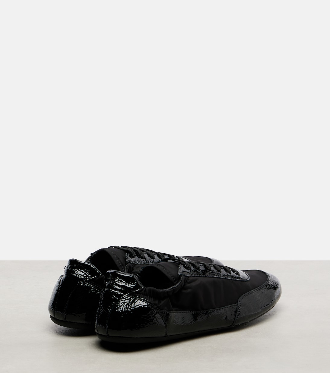Collapse Re-Nylon and leather sneakers | Prada