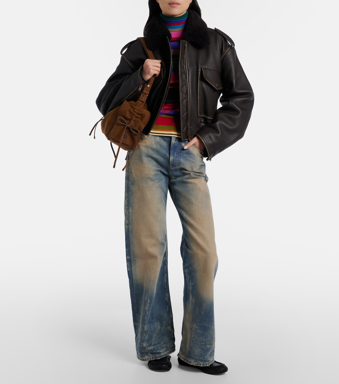 Suede bucket bag | Acne Studios