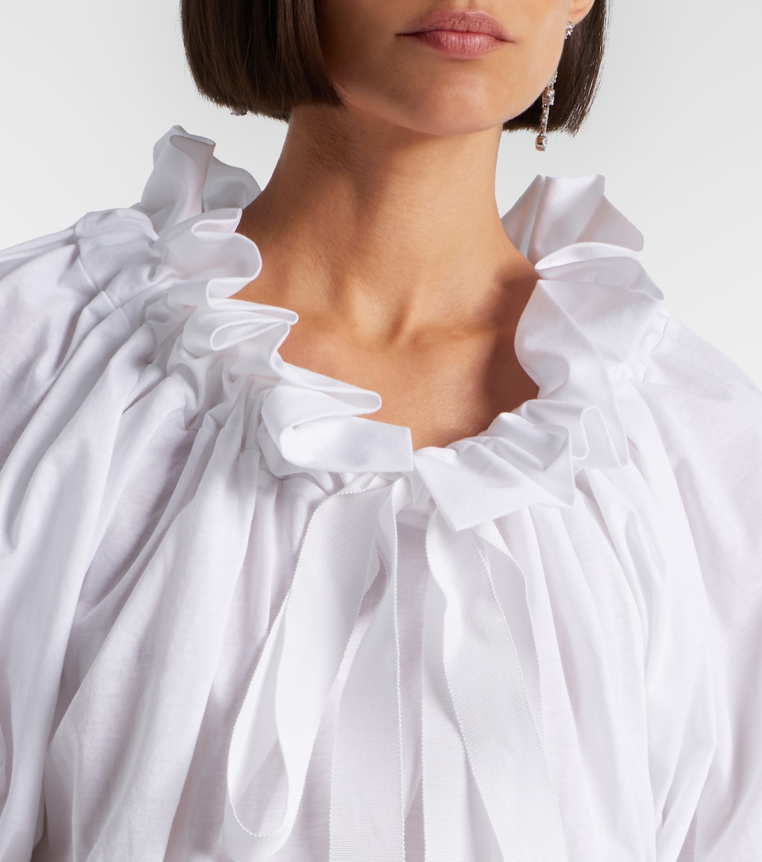 Top raccourci à volants de coton | Patou