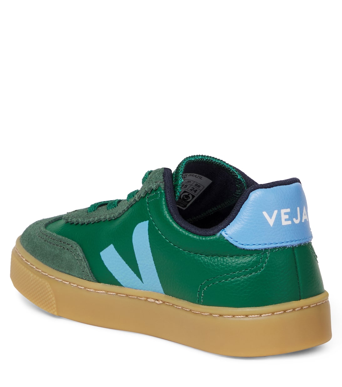 Volley suede-trimmed leather sneakers | Veja Kids
