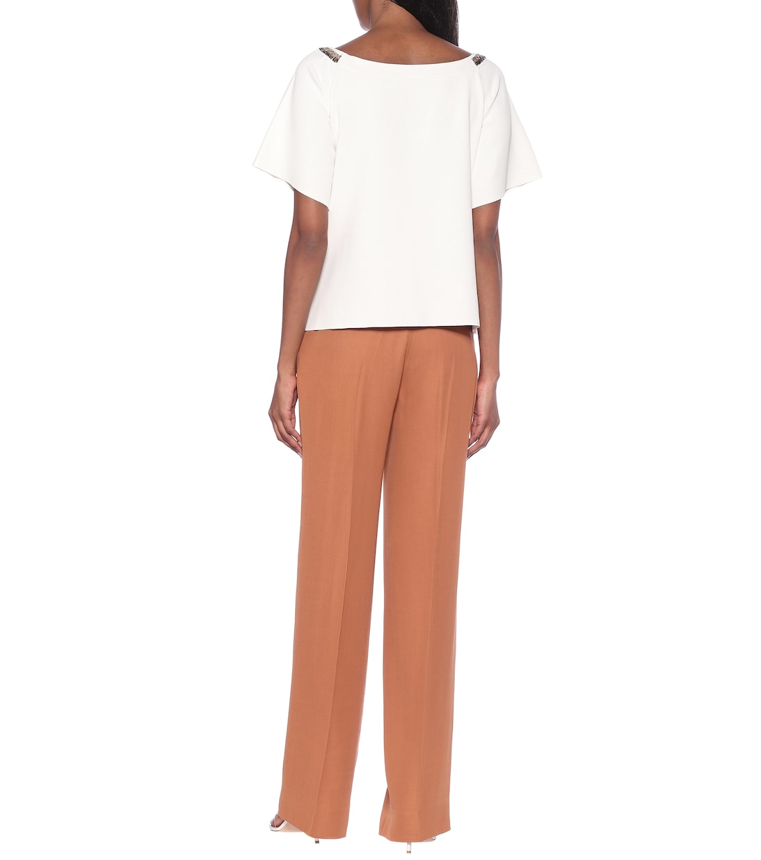 Embroidered compact-knit top | Stella McCartney