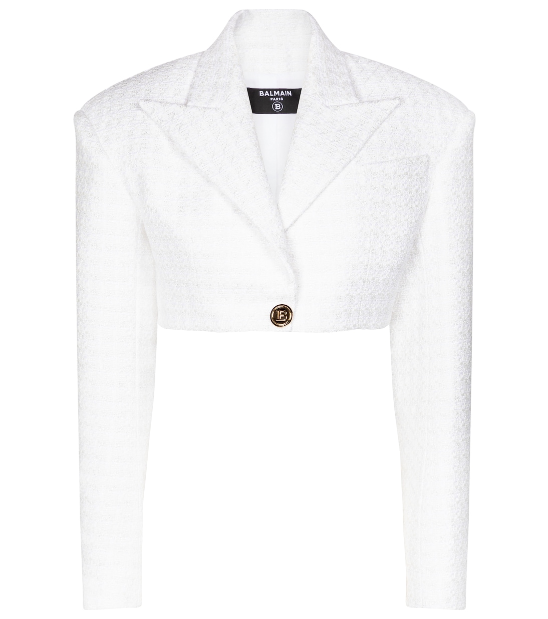 Blazer de tweed en mezcla de algodón | Balmain