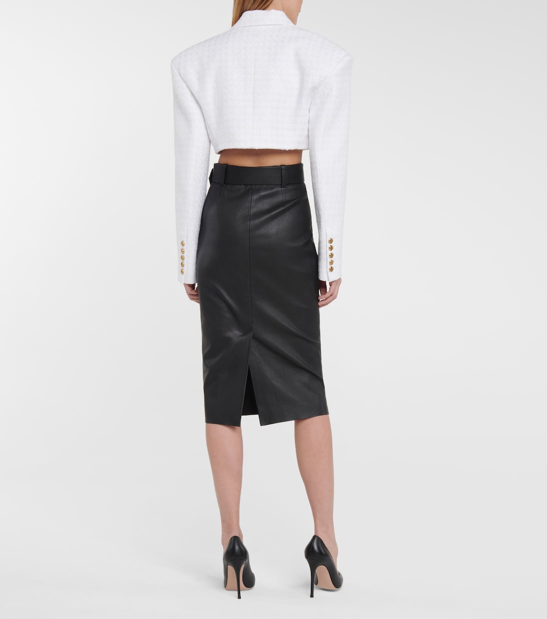 Blazer de tweed en mezcla de algodón | Balmain