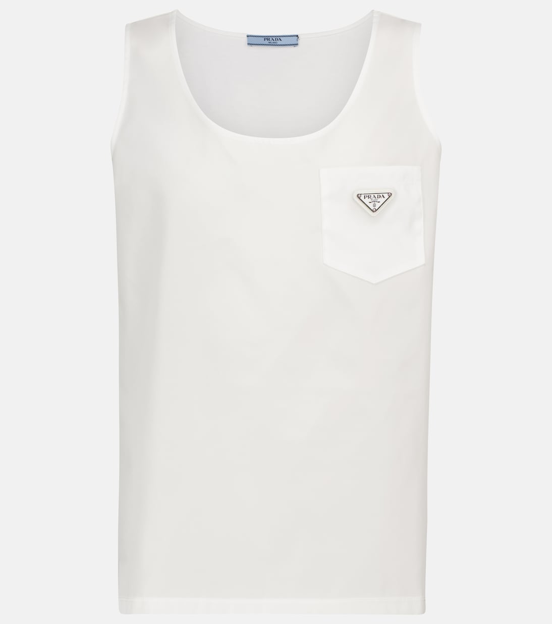 Tank top de sarga con logo | Prada