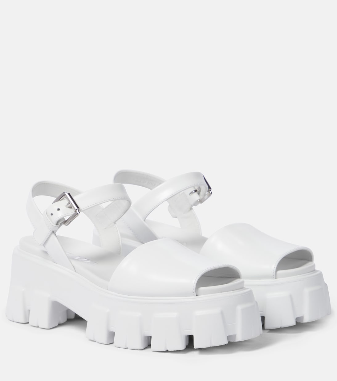 Sandali in pelle con platform | Prada