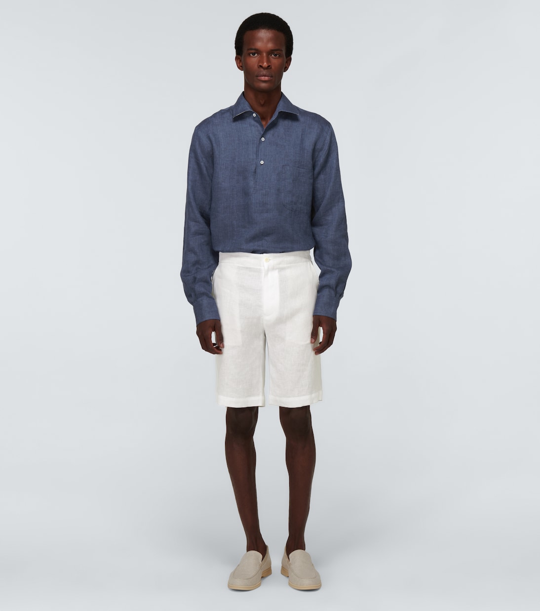 Hemd André Arizona Solaire aus Leinen | Loro Piana