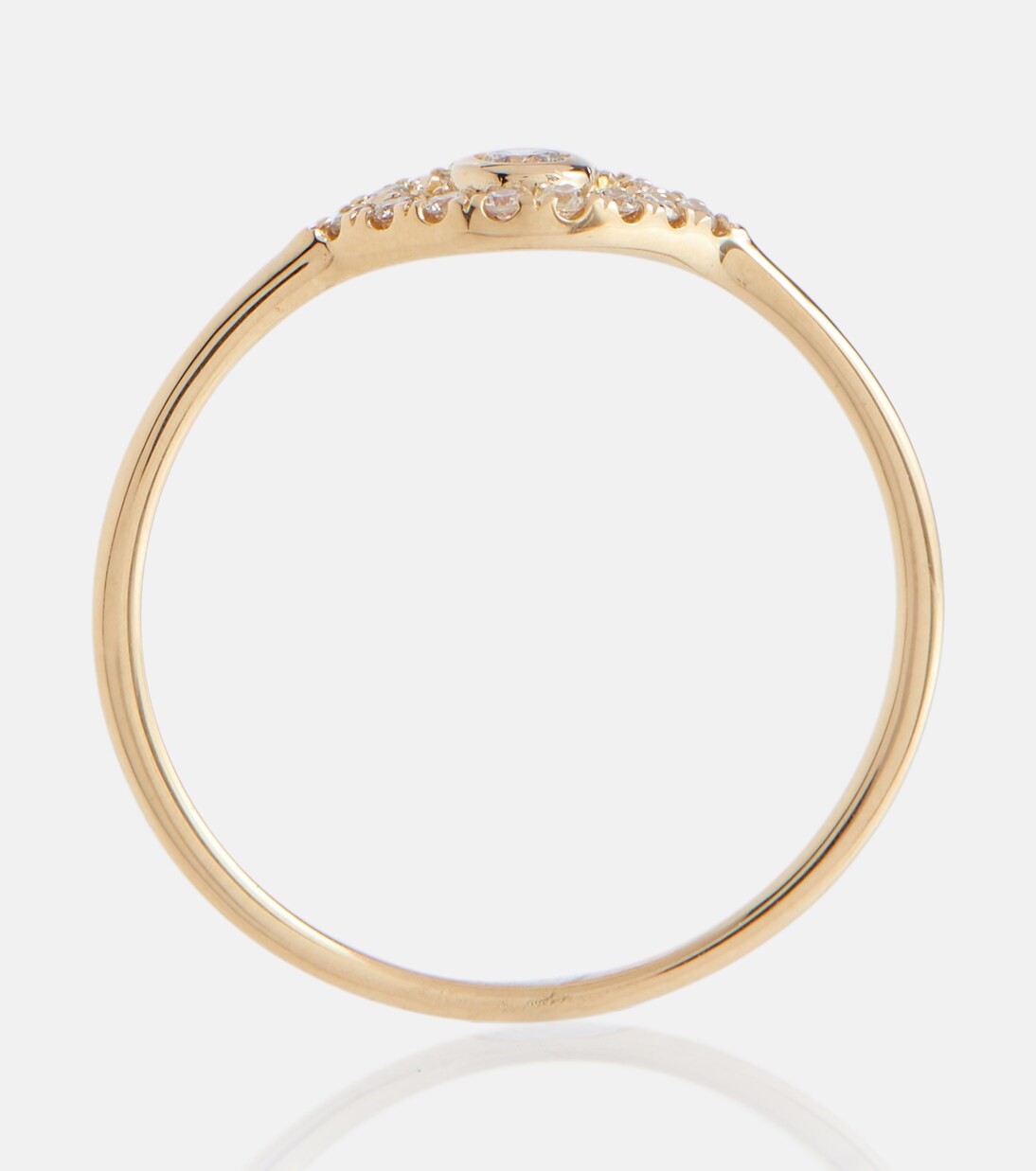 Anello in oro 14kt con occhio malocchio e diamanti Sydney Evan per giovani