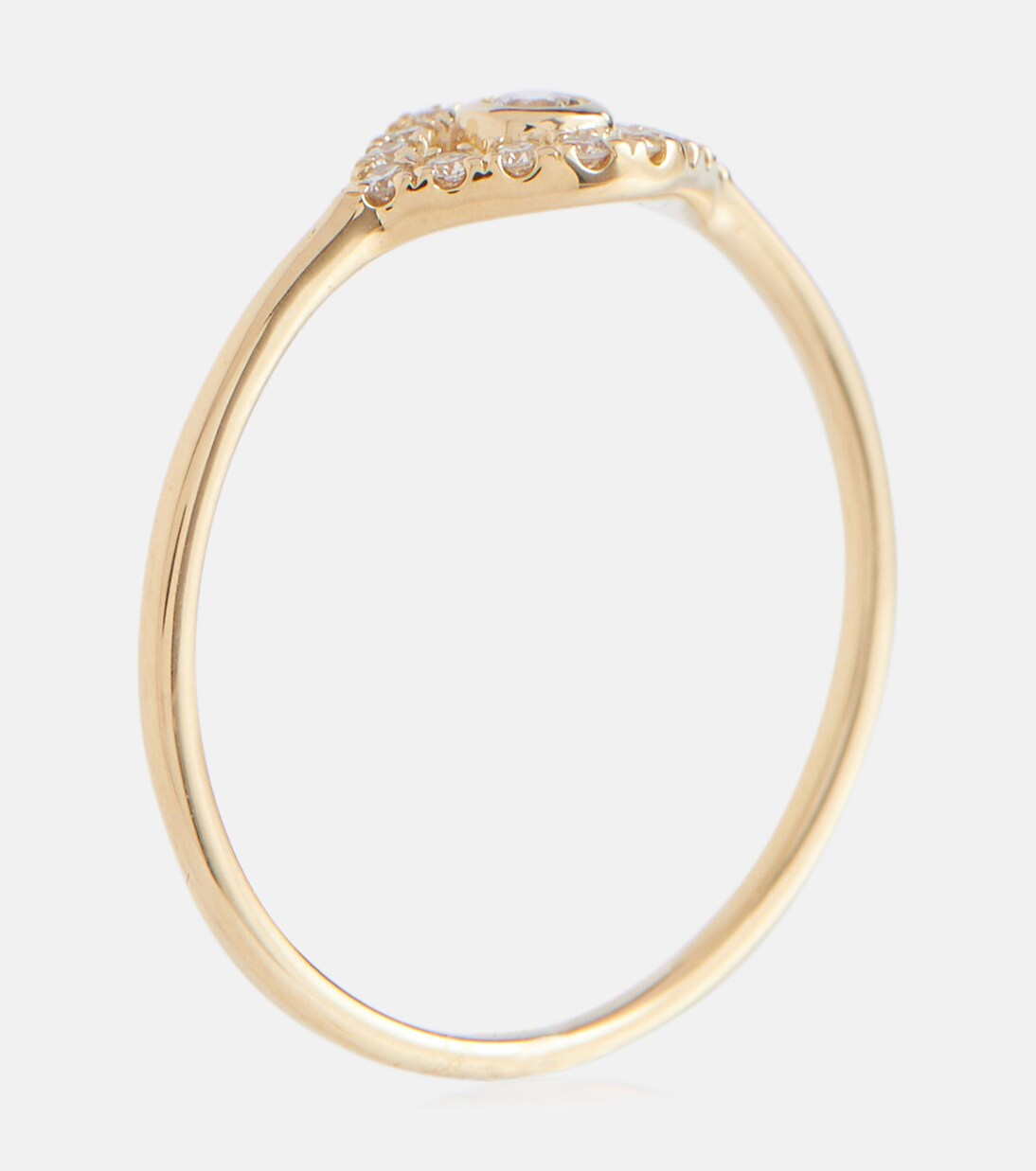 Anello in oro 14kt con occhio malocchio e diamanti Sydney Evan per giovani