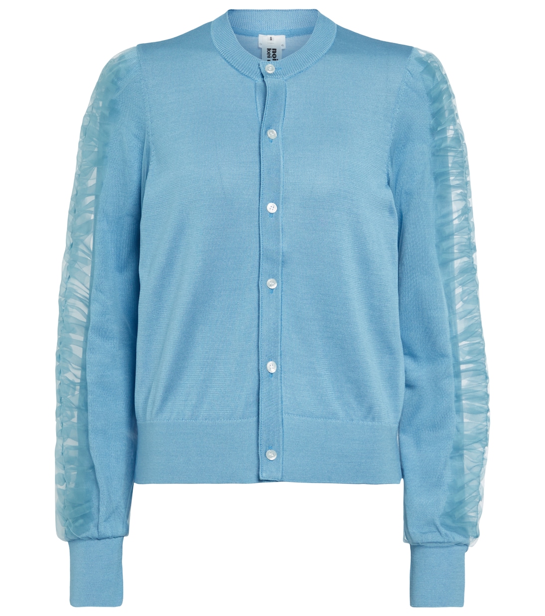 Tulle-trimmed silk cardigan | Noir Kei Ninomiya