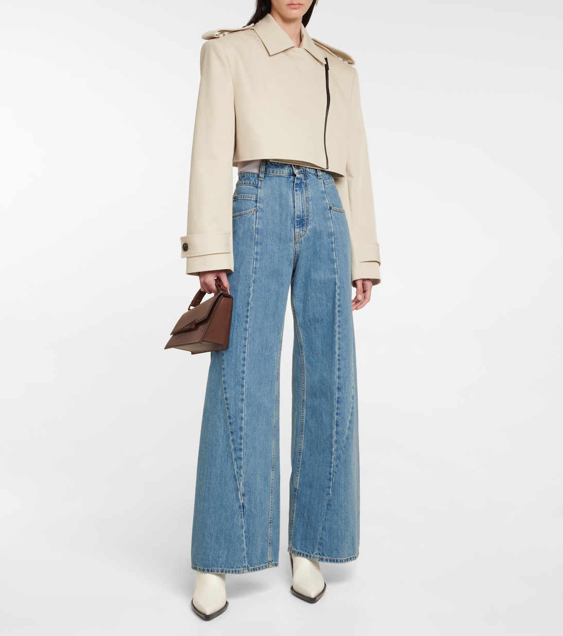 Mahis cropped cotton biker jacket | The Mannei